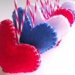 Independence Day Decorations - Patriotic Hearts,..