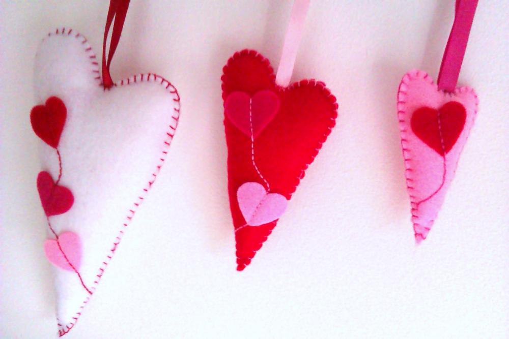 Home Hearts Decoration - Set Of 3 - Flying Hearts - Ornaments/favors/decor